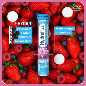 Hydrafizz Hydra Sans Sucre Fruits Rouges-16 comprimés
