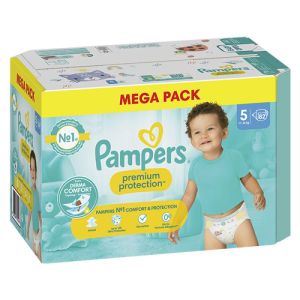 Pampers Premium Protection Taille 5 (11-16kg) Mega Pack 82 Couches