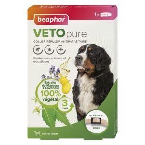 VETOpure Collier répulsif antiparasitaire grand chien x1