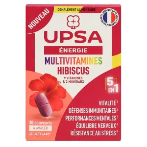 UPSA Énergie multivitamines Hibiscus 5 en 1