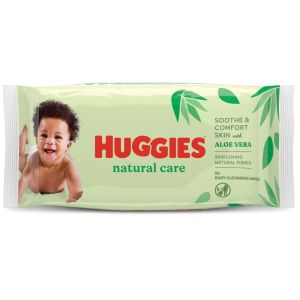 Lingettes bébé à l'aloe Véra, Natural Care x56 lingettes