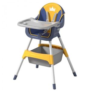 Chaise haute Baby lunch - Bleu et jaune