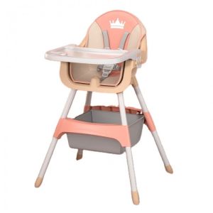 Chaise haute Baby lunch - Rose et gris