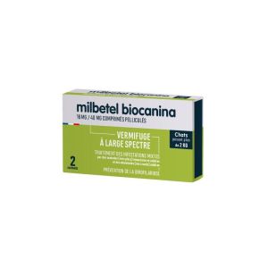 Biocanina Milbetel vermifuge chats + 2kg