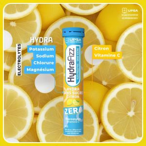 Hydrafizz Hydra Sans Sucre Citron - 16 comprimés