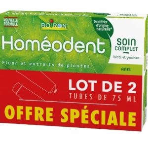 Dentifrice Homéodent Soin complet dents et gencives Anis 2 X 75 ml