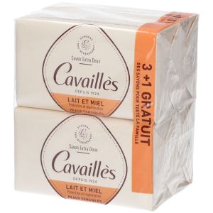 Savon Extra-Doux Lait et Miel lot de 4x250gr