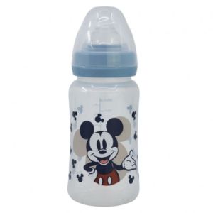 Biberon à col large avec tétine en silicone à 3 positions Mickey 240ml