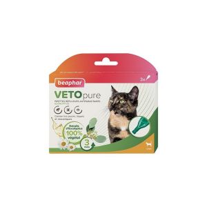 VETOpure Pipettes répulsives antiparasitaires à l'Eucalyptus pour chat x3