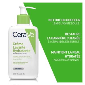 Crème Lavante Hydratante  - Peaux Normales à Sèches 236ml