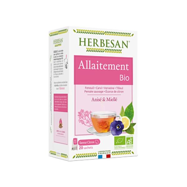 Tisane d'allaitement bio saveur citron