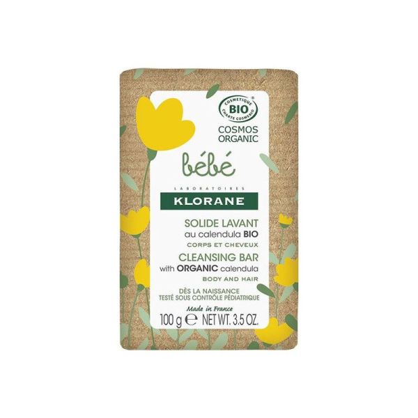 Klorane Bébé solide lavant au Calendula bio 100gr