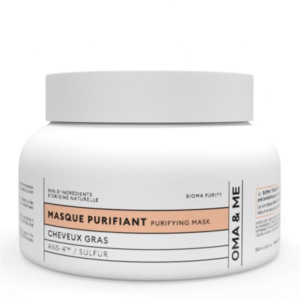 Masque Purifiant Cheveux Gras 250 ml