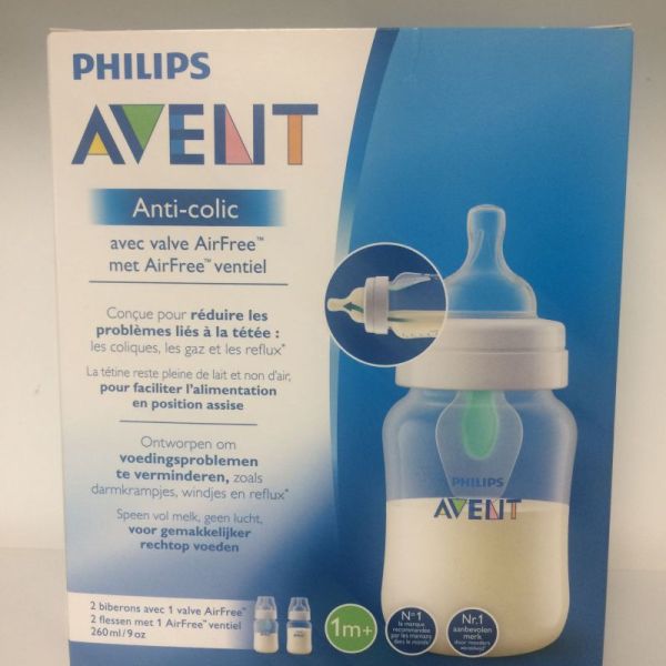 Biberon anti-coliques en plastique 260ml 1m+ Avent