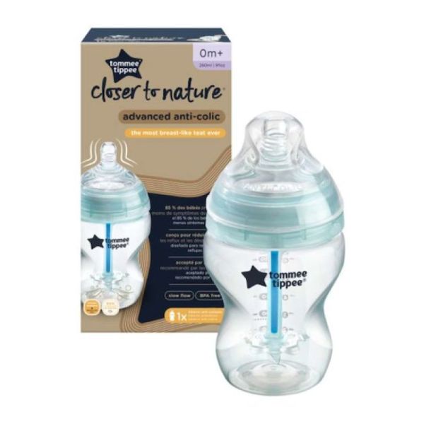 Biberon Anti-colique avancé Blanc 260 ml 0M+