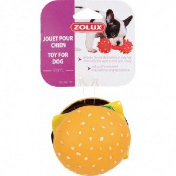 Jouet Chien Hamburger 8cm X1