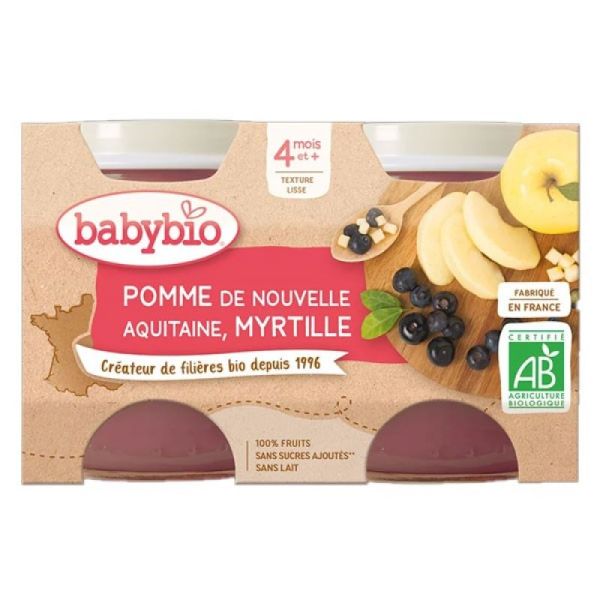 Pomme/myrtille    2x130g