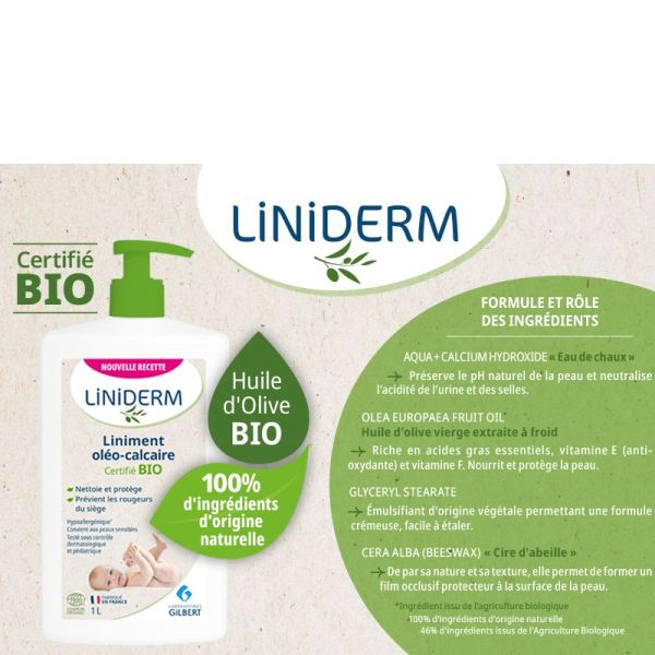 Le liniment oléo-calcaire certifié BIO 1L