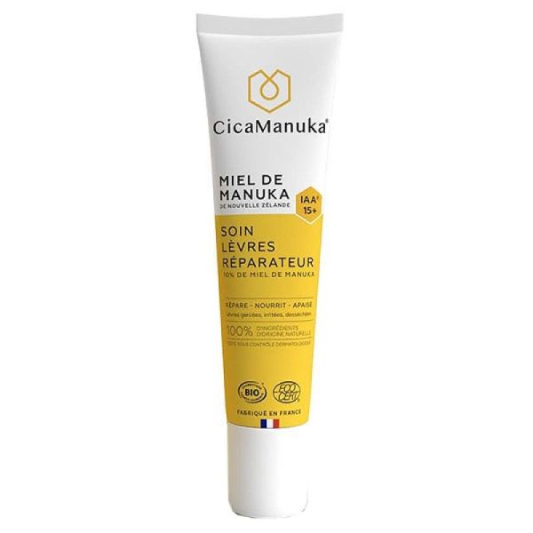 CicaManuka Soin Lèvres Réparateur Bio 15ml