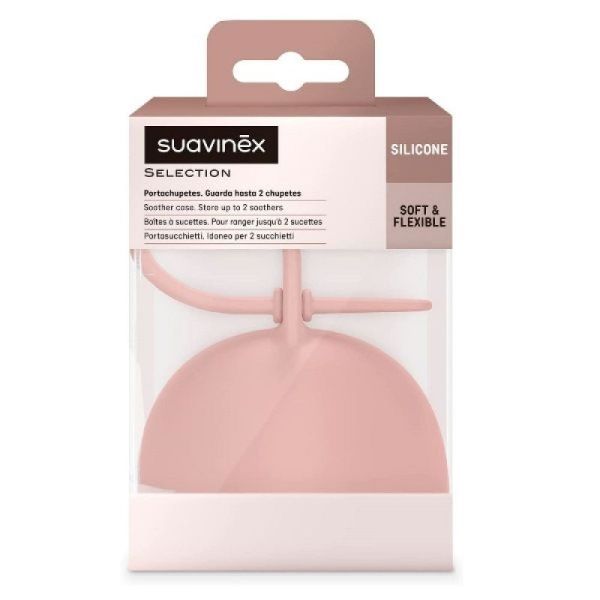 Le porte-tétine en silicone rose