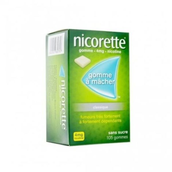 Nicorette Gomme à mâcher médicamenteuse 4mg - 105 gommes