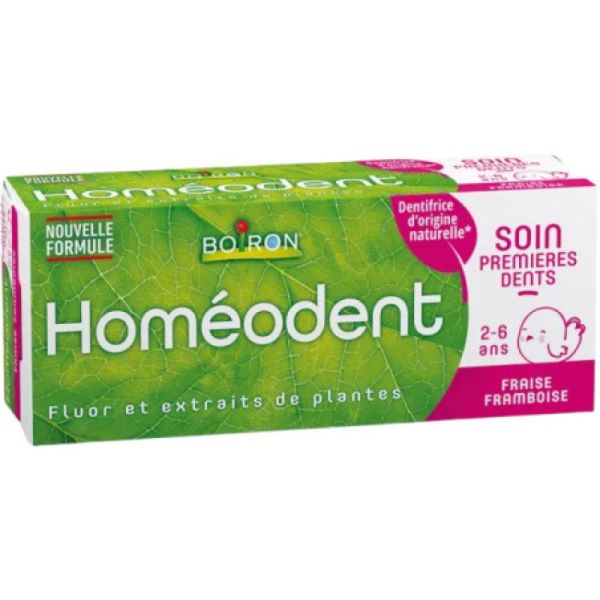 Dentifrice Homéodent soin premières dents 2-6 ans 2x50 ml