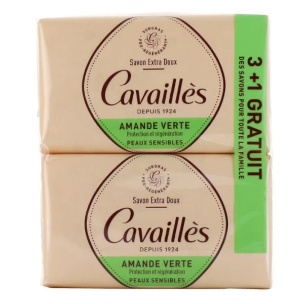 Savon Extra-Doux Amande Verte 4X250gr