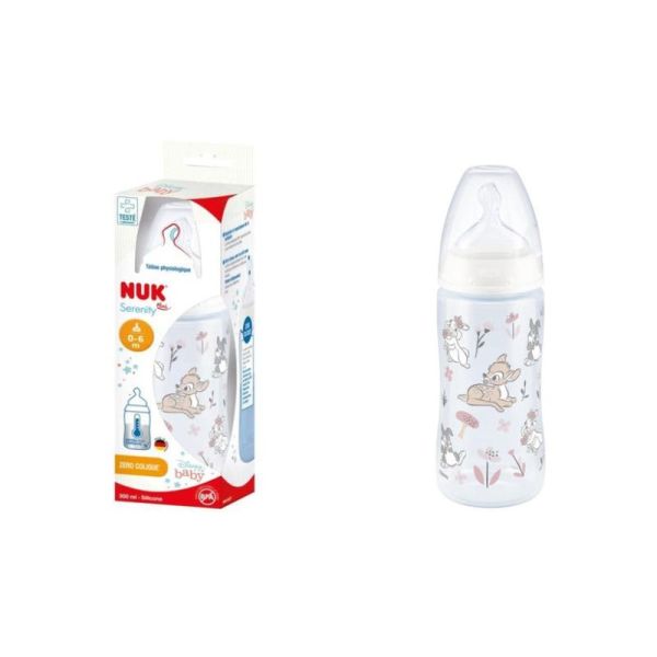 Biberon Serenity+ Bambi silicone 0-6mois 300ml