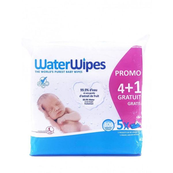 Waterwipes Lingettes bébés à l'eau nettoyante - toilette de bébé